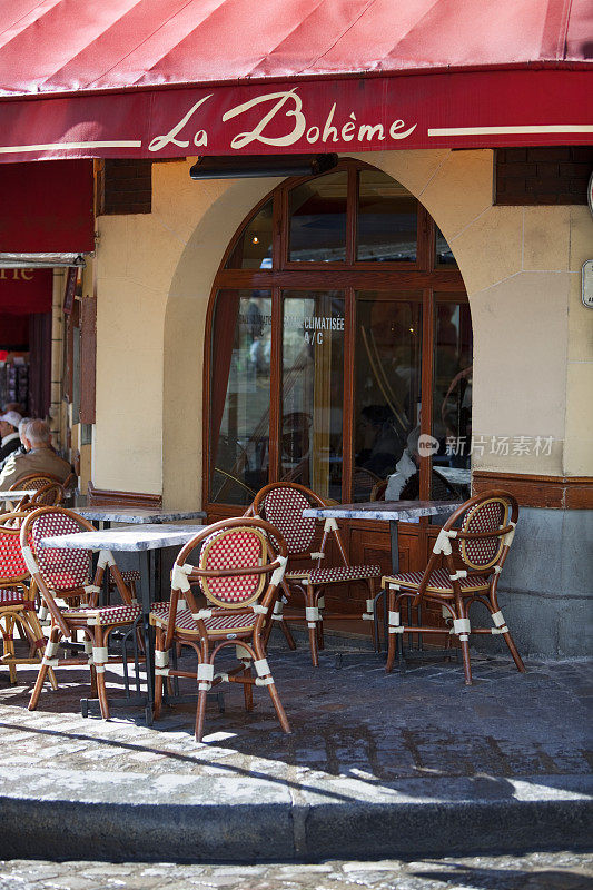 著名的餐厅La Boheme在蒙马特，巴黎